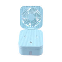 3 in 1 Fan Humidifier USB Mute Small Fan Table Portable Fan Glowing Air Cooling Folding Humidifier