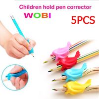 5 Pcs Silicon Dolphin Fish Style Writing Posture Wobi Correction Children Students Pencil Pen Holder Trainer Posture Correction