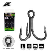 JK JS 47 Boat Fishing Super Antirust Triple Hook Gray Color 4X Strong Triple Fishing Hooks High Quality Fishhook 8 5/0 Tee Hook