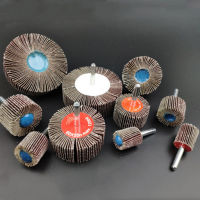 1Pcs Sandpaper Grinding Flap Wheel Discs Rotary Shutter Polishing Head Mandrel Buffing Wheels Sand Impeller Emery Cloth Abrasive Power Sanders