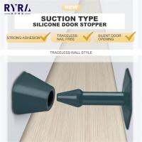 【CW】 Door Wall Buffer Silicone Stopper Adheisve Practical Floor Protector Non Anti bump Holder Hardware New