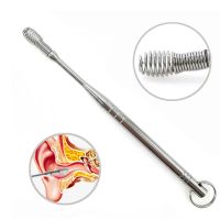 1Pc Unisex Stainless Steel Spring Spiral Ear Pick Spoon Wax Removal Cleaner Clean Ears Wax Removal Cleaner Health Care