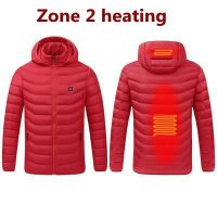 Men 9 Areas Heated Jacket USB Winter Outdoor Electric Heating Jackets Warm Sprots Thermal Coat Clothing Heatable Cotton jacket