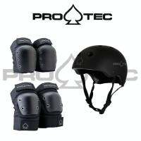 ชุดอุปกรณ์ป้องกันสเก็ตบอร์ด Pro-Tec Helmets Classic &amp; Pro-Tec Street Knee and Elbow Pad Set หมวกกันน็อค สนับศอก สนับเข่า