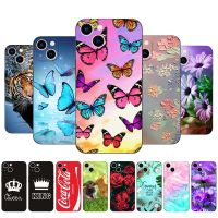 Case For iphone 13 mini /13 Cover shockproof Protective Tpu Soft Silicone Black Tpu Case king queen tiger