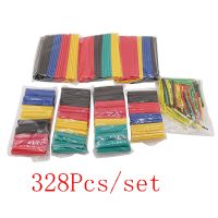 328Pcs/set 2:1 Heat Shrink Tube Sleeve Wrapping Kit Electrical Wire Cable Heat Shrinking Tubing Tube 8 Sizes Mixed Color Electrical Circuitry Parts