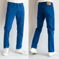 กางเกงขายาวชิโน่ สีน้ำเงิน ทรงกระบอกเล็ก ผ้านิ่ม!!!!ยืด!!! ฟอกนุ่ม(สีไม่ตก) รุ่น 5093014