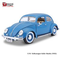 JHTJHNDTGFJHND 1:18 1955 Volkswagen Kaber-Beetle Blue Alloy Classic Car Die Cast Model Toy Collection Gift Car Model