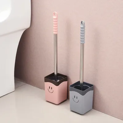 New Cartoon Smiling Face Toilet Brush Cute Toilet Brush Toilet Brush Hole Free Wall Hanging Cleaning Brush