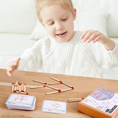 【YF】 Montessori Matches Puzzles Toys Math Board Game Thinking Match Logic Training Educational For Kids Birthday Gift