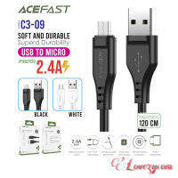 ACEFAST รุ่น C3-09 สายชาร์จ ไมโคร ชาร์จเร็ว 2.4A ยาว 1.2เมตร Max Charging Data Cable C3-09 USB-A to Micro-USB 1.2m length