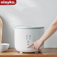 Olayks หม้อหุงข้าวขนาดจิ๋วหม้ออาหารหม้อหุงข้าวไฟฟ้ามัลติฟังก์ชั่นแบบญี่ปุ่นที่เรียบง่าย2L ความจุ8ชั่วโมงได้รับการแต่งตั้งสำหรับบ้าน1-3คน