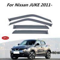 สำหรับรถยนต์ Nissan JUKE 2011-หน้าต่างกันน้ำฝน S อุปกรณ์ตกแต่งด้านนอกโครเมี่ยมตัดลมฝนแผ่นเบี่ยงกันน้ำฝน