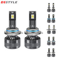 DSstyles หลอดไฟไฟหน้ารถมอเตอร์ไซค์แบบ LED K10 12000LM หลอดไฟหน้าสำหรับเปลี่ยน6500K 120W สว่างใน300% พร้อมพัดลมปลั๊กแอนด์เพลย์แพ็ค2ชิ้น