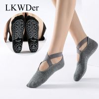 【YD】 LKWDer 1 Womens Brand Bandage Socks Anti-Slip Quick-Dry Damping Pilates Ballet Grip Cotton