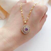 สร้อยคอสีขาวจี้เพชร18K สำหรับผู้หญิง Bijoux Femme Collares Joyas ธรรมชาติ Pierscionki Bizuteria จี้อัญมณี