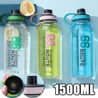 【CW】 Fashion 1.5L Large Capacity Bottle With Scale Filter Outdoor Drinking Kettle Cup