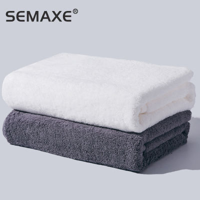 SEMAXE ผ้าเช็ดตัวผ้าฝ้ายหรูหราคุณภาพสูงผ้าเช็ดตัวชุด70X140ซม. 2ชิ้นชุด Soft Super ดูดซับสีเหลืองสีขาวสีฟ้า G