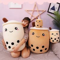 Real-life Bubble Tea Plush Toy Boba Milk Tea Plushie Toy Soft Stuffed Hug Pillow Balls Bubo Tea Cup Cushion Gift Girl