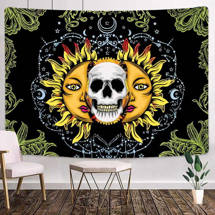 gt-skull-mushroom-tapestry-wall-hanging-room-decor-aesthetic-cute-decoration-mystic-bohemian-decorative-vintage-tapestries