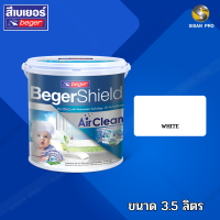 Beger Shield Air Clean เบเยอร์ชิลด์ แอร์ คลีน สีทาภายใน ฟอกอากาศได้ ชนิดด้าน เบส A สีขาว -3.5ลิตร