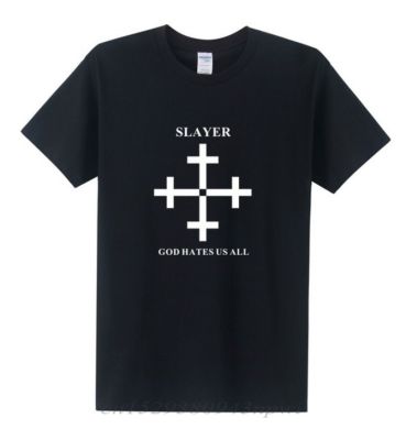 Slayer T Shirt Men God Hates Us All Men T Shirt Metal Rock Band Cotton Tshirt Men