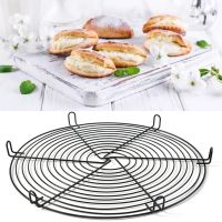 Round Nonstick Cake Cooling Rack Stainless Steel Wire Cooling Grid Wire Tray Round Cookies Biscuits Bread Baking Tray Kitchen