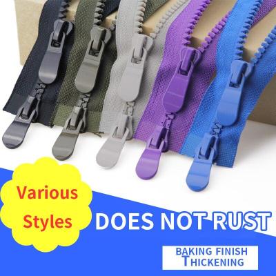 8# 15# Double Sliders Resin Zippers 70 80 90 95 100 120 150cm for sewing garment Door Hardware Locks Fabric Material