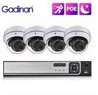 Gadinan POE สมาร์ทกล้องวงจรปิดระบบรักษาความปลอดภัย IP กล้อง NVR ชุด H.265การบันทึกภาพของกล้องวงจรปิด + 48โวลต์4POE การตรวจจับการเคลื่อนไหว