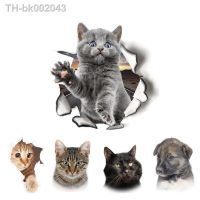 ℡ Cute Cats Dog 3D Wall Sticker For Living Room Childrens Room Home Decoration Art Decals Mural Kitten Puppy Stickers Wallpaper