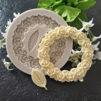 feibeinan66 1PC Rosette Leaves Silicone Mold Cake Diy Chocolate Mold Sugar Baking Mold