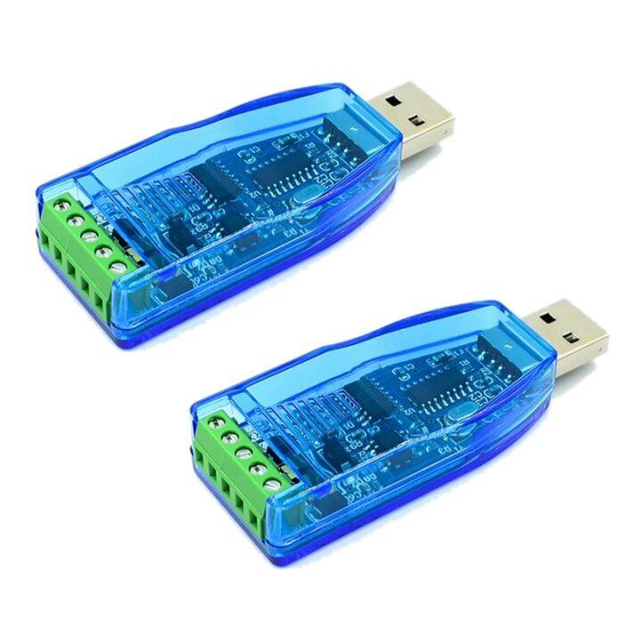 2Pcs USB to RS485 Converter Isolate Module Upgrade Industrial TVS ESD