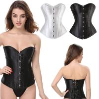 QMBOP ชุดเซ็กซี่เดรสแฟนซีผ้าซาตินอยู่ Corset Corset ด้านบนสุดคอร์เซ็ทที่ช่วยให้เอวมีรูปร่างเสื้อสายเดี่ยวผ้าเดนิม