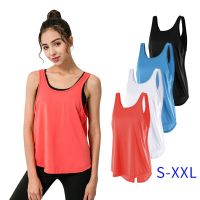 2022 New Yoga Tops Women Gym Vest Fitness Sport Top Sleeveless Running Yoga shirt Quick Dry Sport Top Loose Sport Shirts