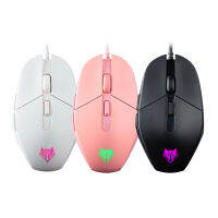 NUBWO NM-93 ICARUS Noiseless click Gaming Mouse เมาส์เกมมิ่งไร้เสียง - (สีดำ,สีขาว,สีชมพู)