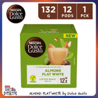 NESCAFÉ® Dolce Gusto =Flat White Almond= Plant-Based 12 capsules VEGAN  สำหรับเครื่องDolce Gusto กาแฟผสมแอลมอนด์ import from UK 1 box x 12 servings