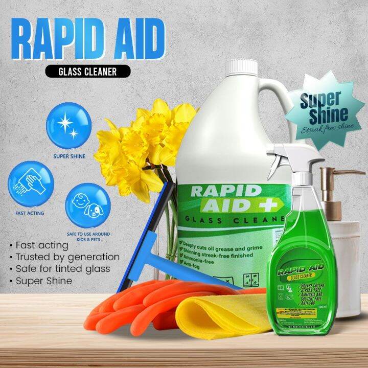 Rapid Aid Glass/ Windshield & Window Cleaner Lazada PH