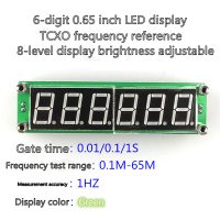 สีเขียว0.1MHz-65MHz LED RF สัญญาณความถี่เคาน์เตอร์ Cymometer Tester Meter