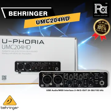 Behringer U-Phoria UMC204HD Audio Interface, Music Arms  ศูนย์รวมเครื่องดนตรี ตั้งแต่เริ่มต้น ถึงมืออาชีพ