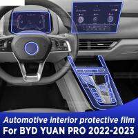 สำหรับ BYD YUAN Pro 2022 2023แผงเกียร์หน้าจอนำทางภายในรถยนต์ฟิล์มป้องกัน TPU Anti-Scratch อุปกรณ์เสริม