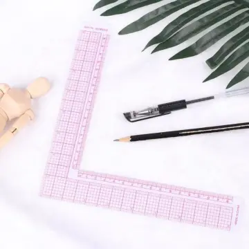 2Pcs L Shape Sewing Ruler Clothing Patchwork Ruler Sewing Cutting Ruler