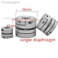 flexible single diaphragm coupling 1PC D56L45 inner hole 8/10/12/14/15/18 Aluminum alloy elastic Servo motorscrew shaft coupling