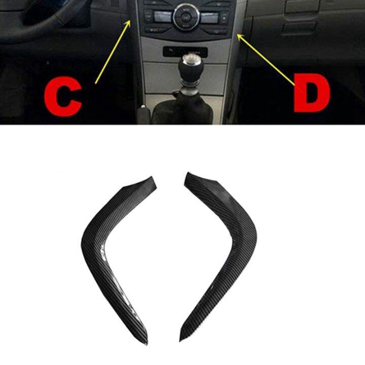 1 Pair Car Dash A/C Air Vents Trim Strips Dashboard for Toyota Corolla