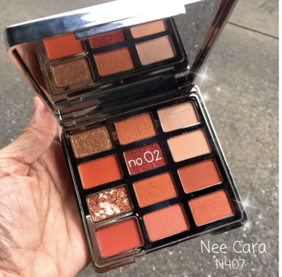 Nee Cara Velvet Touch Eyeshadow N407 นีคาร่า อายชาโดว์ 12 สี สวยฉ่ำ ตลับหรูหรามาก**ของแท้ พร้อมส่ง