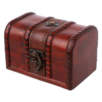 European Vintage Handmade Wooden Storage Box Decorative Trinket Case Jewelry Organize
