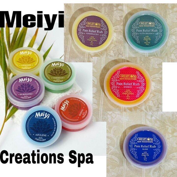 Meiyi/Creations Spa Essential Pain Relief Rub) 50g.COD Lazada PH