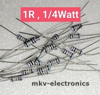 (25ตัว) 1R , 1โอห์ม 1/4Watt Metal Oxide Film Resistor