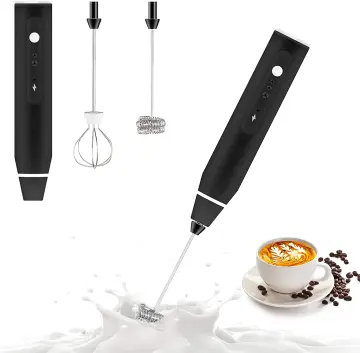 Milk Frother Handheld, 3-speed Usb Rechargeable Electric Whisk, Mini Foamer,  With 3 Stainless Whisks Perfect For Bulletproof Coffee,lattes,cappuccino