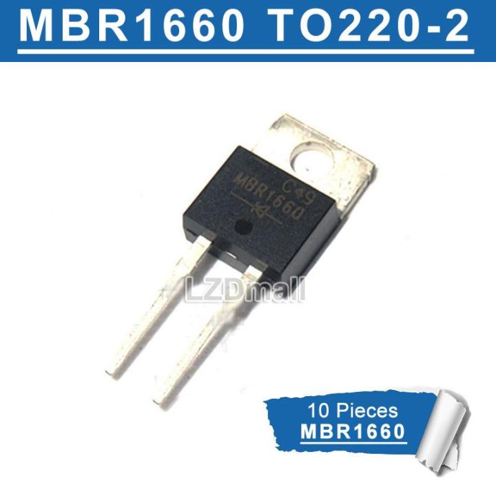 10ชิ้น-mbr1660เพื่อ-220-2-mbr1660fct-mbr1660ct-ไป-220-schottkydoe-60v-16a-ของแท้ใหม่