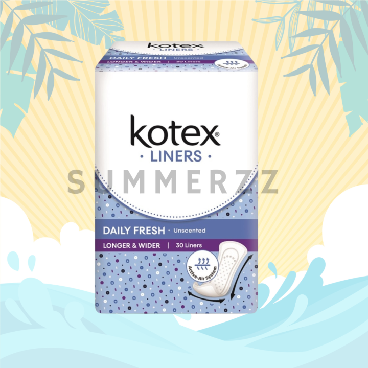 Kotex Daily Fresh Panty Liners Longer Wider (Unscented) X
